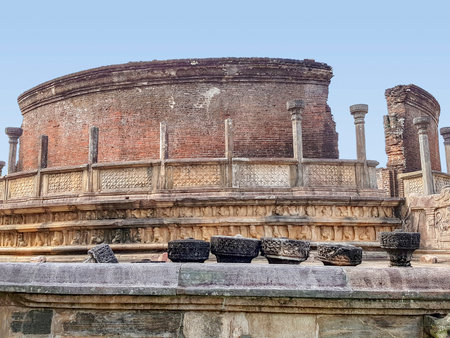 ancient structure named Polonnaruwa Vatadage in Sri Lankaのeditorial素材