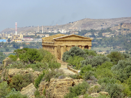 Scenery around a city named Agrigento located in Sicily, Italyの写真素材