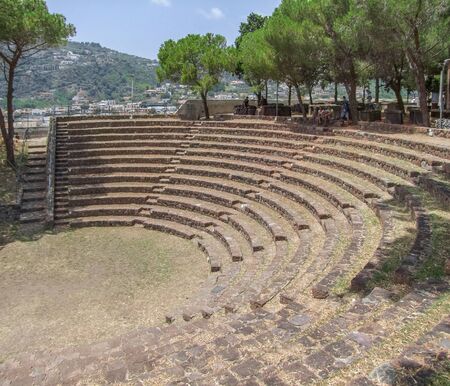 historic amphitheatre in Lipari located at a island named Lipari, the largest of the Aeolian Islands...