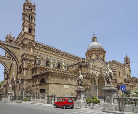 The Palermo Cathedral in Palermo, Sicilyの写真素材