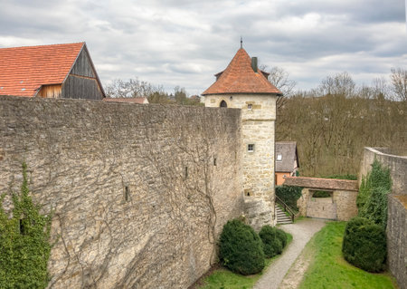 Impression of a idyllic town named Vellberg in Southern Germanyのeditorial素材