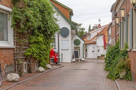 Idyllic scenery in Greetsiel, a idyllic village located in East Frisia, Northern Germany