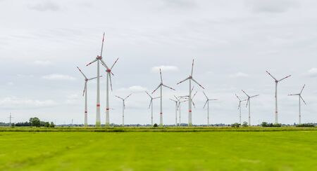 Wind farm in East Frisia, a area in Northern Germany