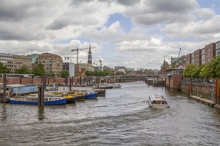 scenery around the Port of Hamburg in Germany