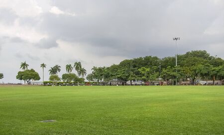sports field in George Town at Penang Island in Malaysiaの写真素材