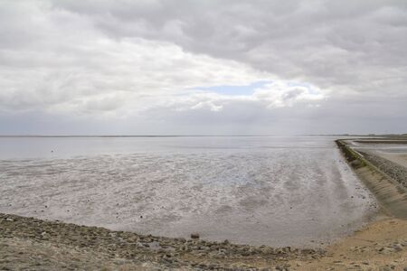 scenery around a fishing village named Neuharlingersiel located in East Frisia, Germany