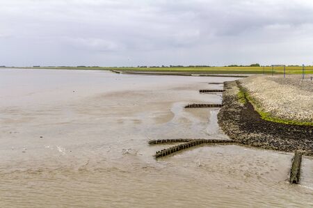 scenery around a fishing village named Neuharlingersiel located in East Frisia, Germany