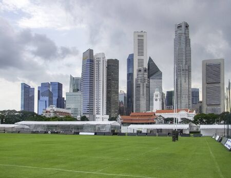 skyline of Singapore, a city-state in Southeast Asiaの写真素材