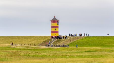 the Pilsum Lighthouse around Krummhoern in East Frisia, Germanyの写真素材