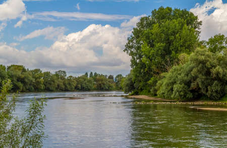 riparian scenery around Straubing, a city of Lower Bavaria in Germany