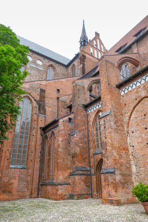 St Georges Church in Wismar, a Hanseatic city in Northern Germanyの写真素材