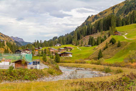 Scenery around Lech am Arlberg in the Bludenz district in Austria