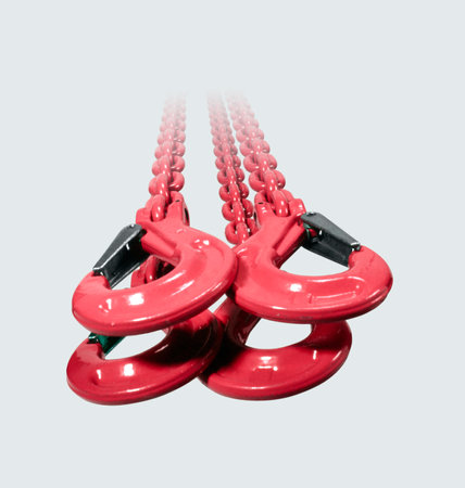 Chain sling isolated in white backの写真素材