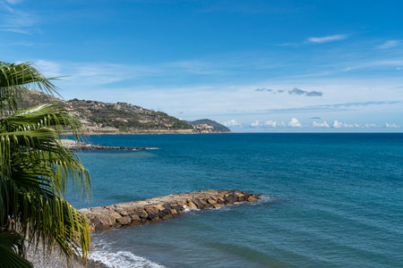 Mediterranean scenery around San Lorenzo al Mare, a comune in the Province of Imperia in the Italian...
