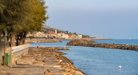 Idyllic impression around Santo Stefano al Mare, a comune in the Province of Imperia in the Italian...