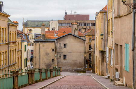 Impression of a city named Metz, located in the Lorraine region in France at winter timeのeditorial素材