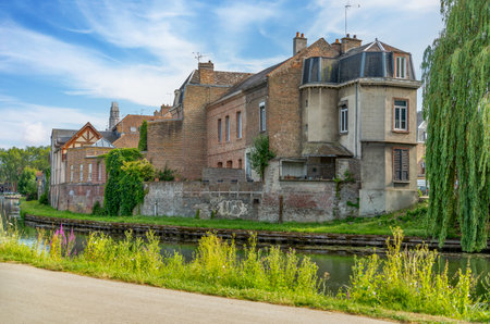 Impression of Amiens, a city and commune in northern France. It is the capital of the Somme department in the region of Hauts-de-Franceの写真素材