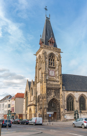 Church of Saint-Leu in Amiens, a city and commune in northern France. It is the capital of the Somme department in the region of Hauts-de-Franceの写真素材