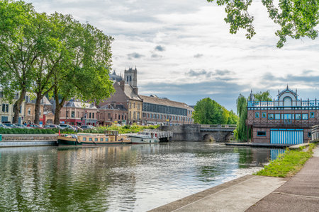 Impression of Amiens, a city and commune in northern France. It is the capital of the Somme department in the region of Hauts-de-Franceの写真素材