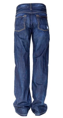 A pair of jeans isolated on white backの写真素材