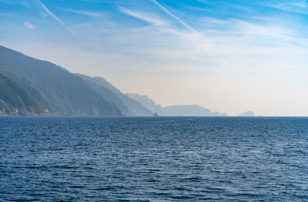 Scenery around a coastal area named Cinque Terre in Liguria, located in the northwest of Italy at...