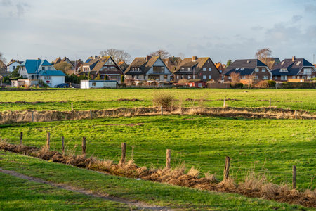 Scenery around Maasholm, a municipality in Schleswig-Holstein, Northern Germanyの写真素材