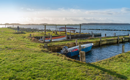 Scenery around Maasholm, a municipality in Schleswig-Holstein, Northern Germanyの写真素材