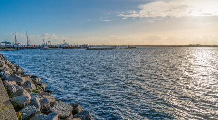 Scenery around Maasholm, a municipality in Schleswig-Holstein, Northern Germanyの写真素材