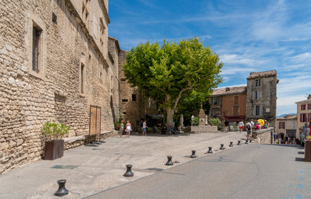 Scenery around Gordes, a comune in the Provence region of southern France at summer timeの写真素材