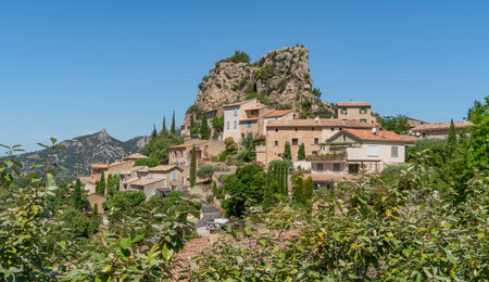 Scenery around La Roque-Alric in the Vacluse department in the Provence region of southern Franceの写真素材