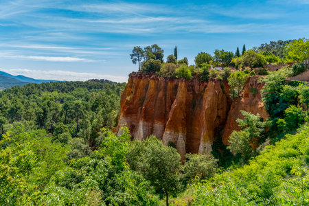 Impression around Roussillon, a commune in the Vaucluse department of the Provence region in...