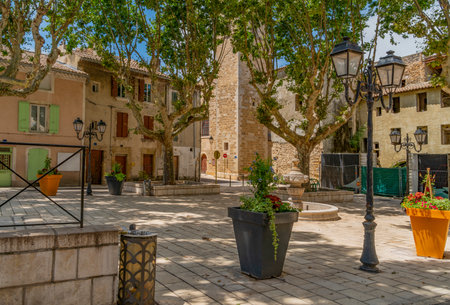 Impression of Orange, a commune in the Provence region in southeastern France at summer timeの写真素材