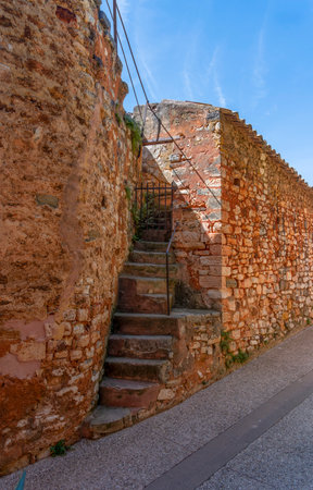 Impression of Roussillon, a commune in the Vaucluse department of the Provence region in southern Franceの写真素材