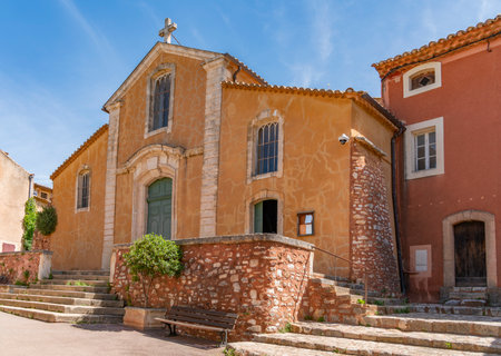 Impression of Roussillon, a commune in the Vaucluse department of the Provence region in southern...