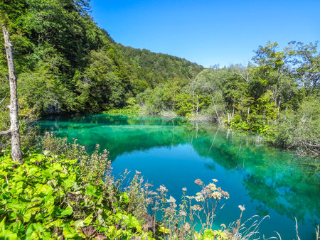 Impression of the Plitvice Lakes National Park in Croatiaの写真素材