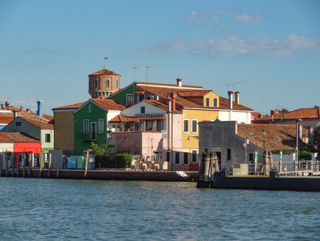 Impression of Burano near Venice, a city in northeastern Italy and the capital of the Veneto regionの写真素材