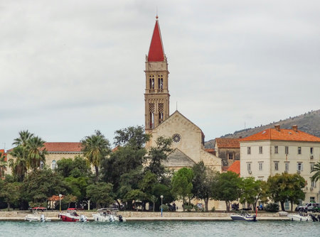 Impression of Trogir, a historic town and harbor on the Adriatic coast in Split-Dalmatia County, Croatiaの写真素材