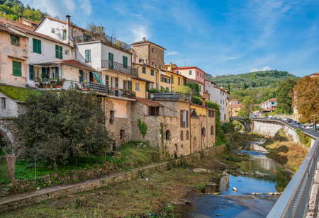 Impression of Borgomaro, a comune in the Province of Imperia in the Italian region Liguriaの写真素材