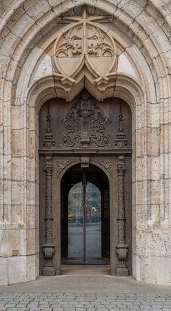Historic entrance lakes in Ulm, a city in a state named Baden-Wuerttemberg in southwestern Germanyの写真素材