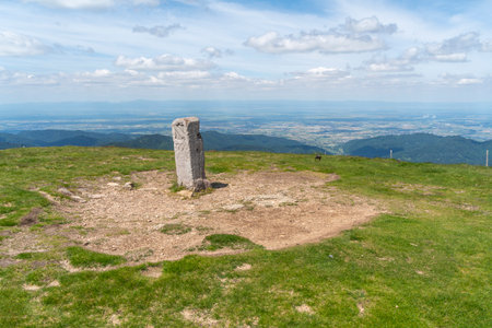 Scenery at the top of the Black Forest Belchen in Southern Germany at summer timeの写真素材