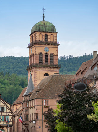 Impression of Kaysersberg, a historical town and former commune in Alsace in northeastern Franceの写真素材