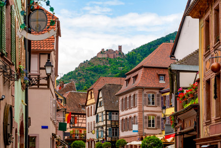 Impression of Ribeauville, a commune in the Aisne department in Hauts-de-France in northern France.の写真素材