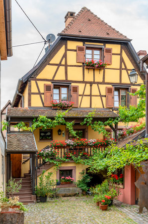 Impression of Turckheim, commune in the Haut-Rhin department in Grand Est in north-eastern Franceの写真素材