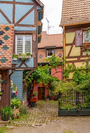 Impression of Turckheim, commune in the Haut-Rhin department in Grand Est in north-eastern Franceの写真素材