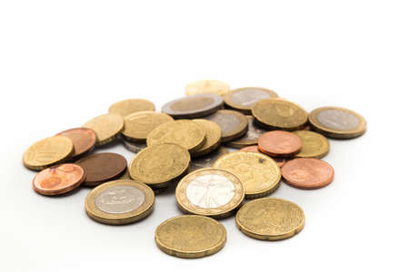 pile of euro coinsの写真素材