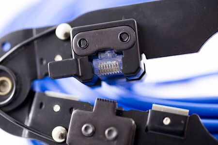 Network Hardware,utp cable and rj45の写真素材