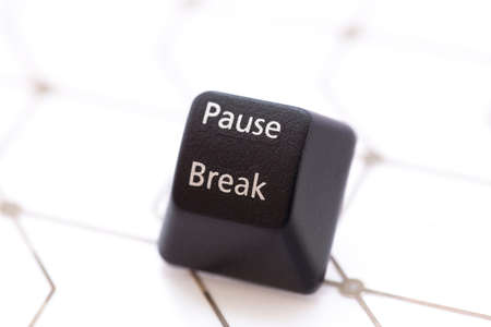keyboard black button pause breakの写真素材