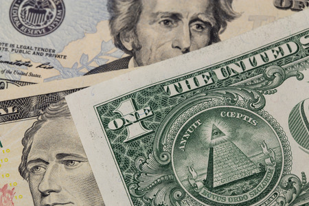 one dollar banknoteの写真素材