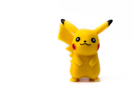 Pokemon Pickachu toy character from Pokemon anime. Ekaterinburg, Russia - August 20, 2016のeditorial素材