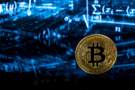 gold bitcoin, miningの写真素材